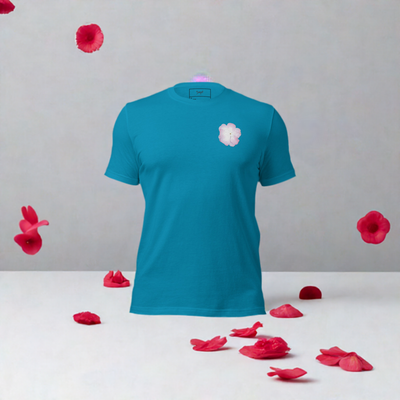 Camellia Embroidered Slim-Fit Unisex T-shirt