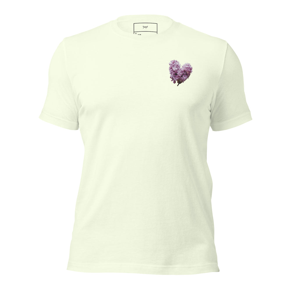 
                      
                        Lilac's Heart Embroidered  Unisex Slim-Fit T-Shirt
                      
                    