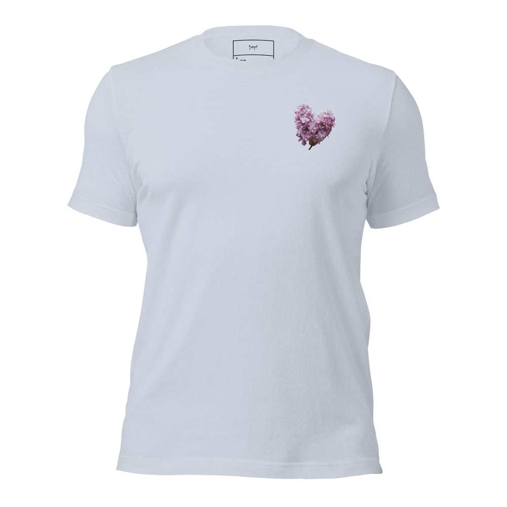 
                      
                        Lilac's Heart Embroidered  Unisex Slim-Fit T-Shirt
                      
                    